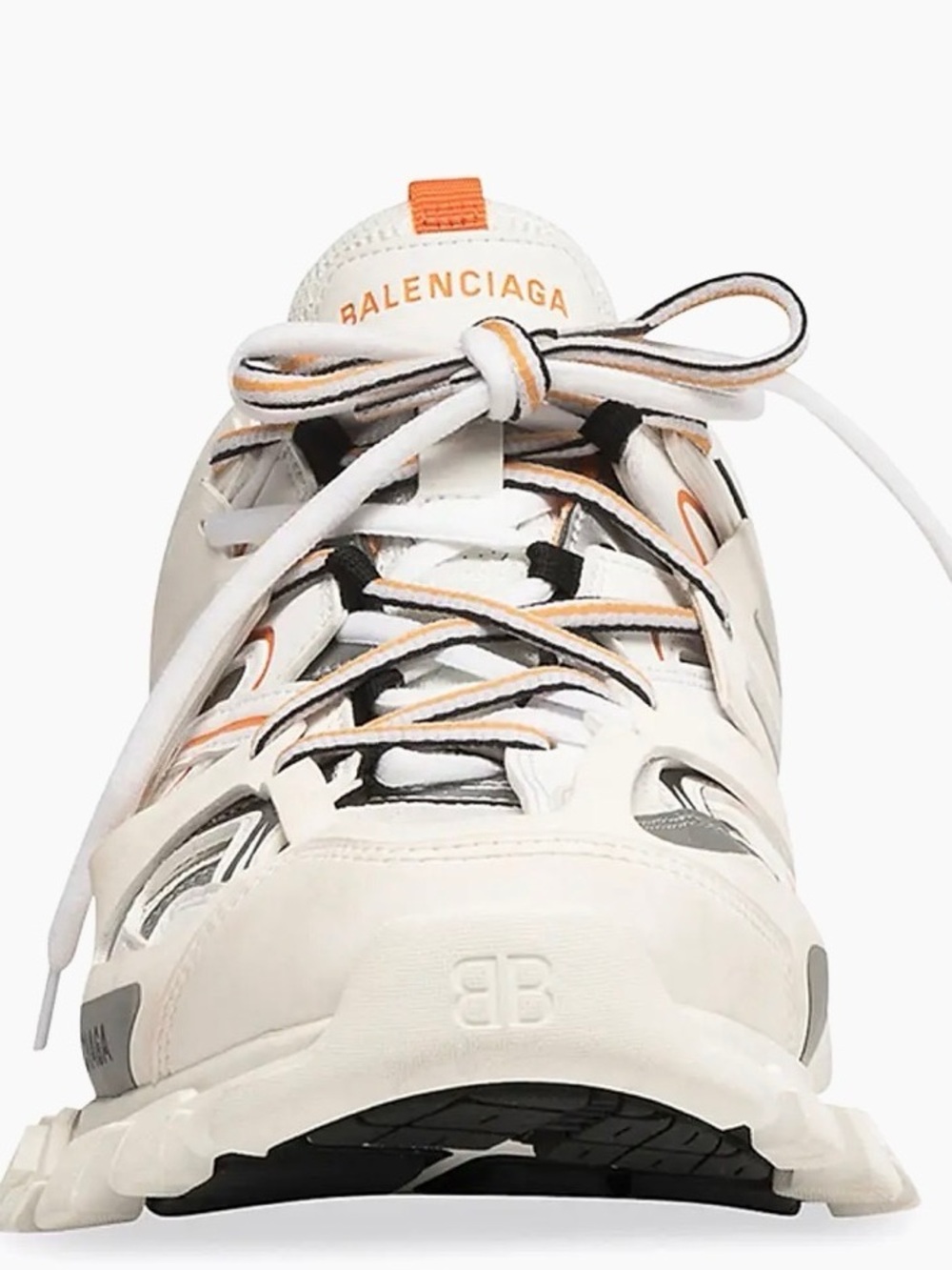 Balenciaga Men's Chunky Sneakers - White & Orange - Picture 6 of 9